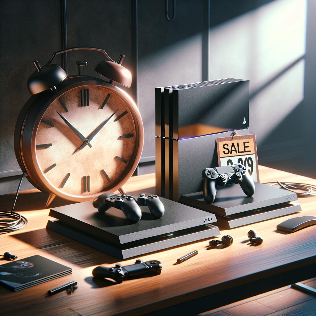 Close-up of Xbox Series X and S consoles on a table with a 'Sale' tag and clock, emphasizing urgency to purchase before price increase.