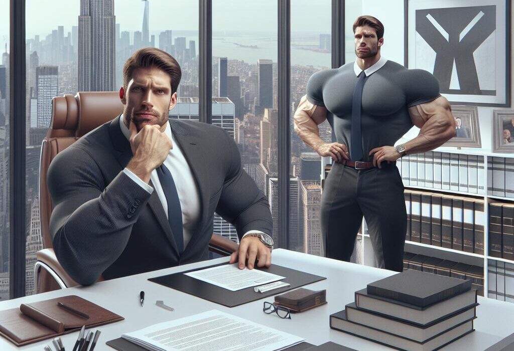 Warren Buffett in an office contemplating his resignation as CEO of Berkshire Hathaway