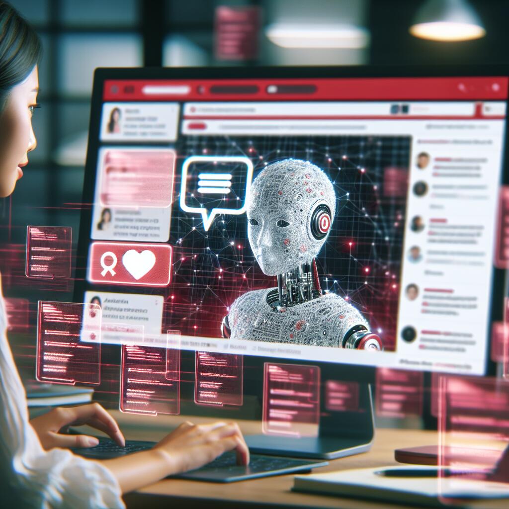 A cozy workspace with a person contemplating on a laptop while viewing Reddit's interface showcasing AI bot verification.