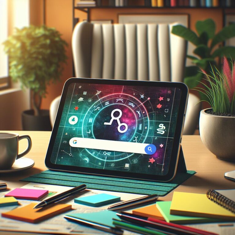 iPad showcasing Google's Gemini app in a vibrant workspace, symbolizing enhanced productivity and enjoyment.