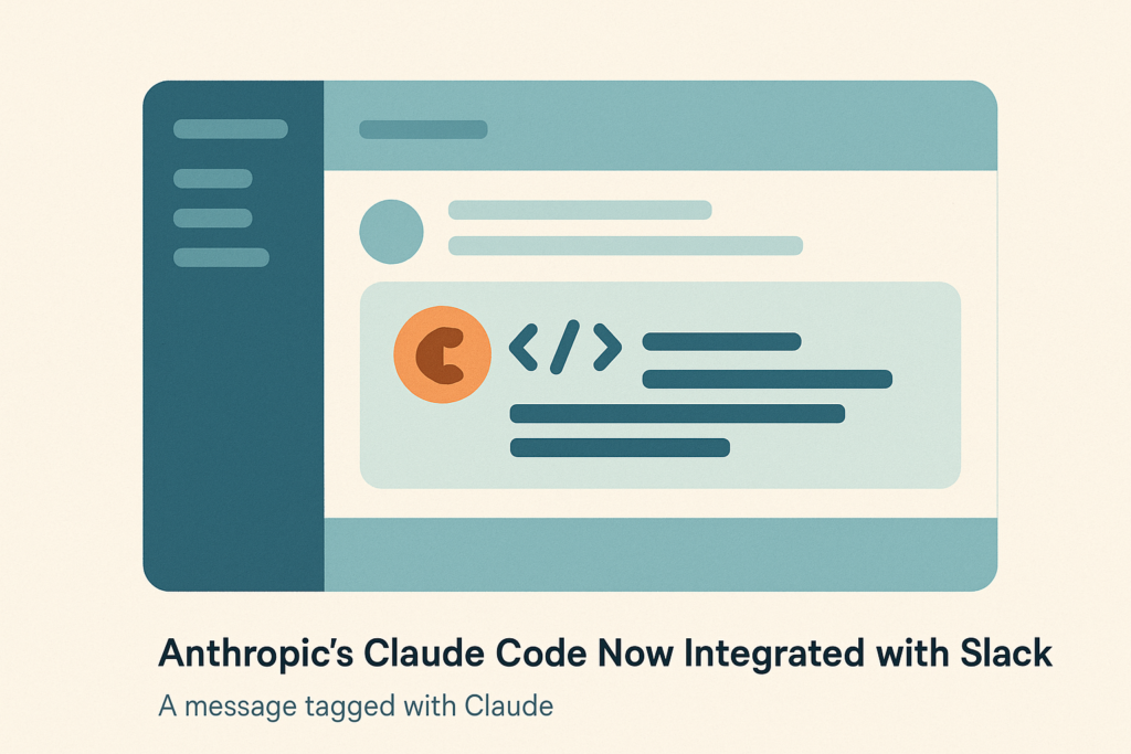 Slack interface with a message tagged for Claude Code integration.