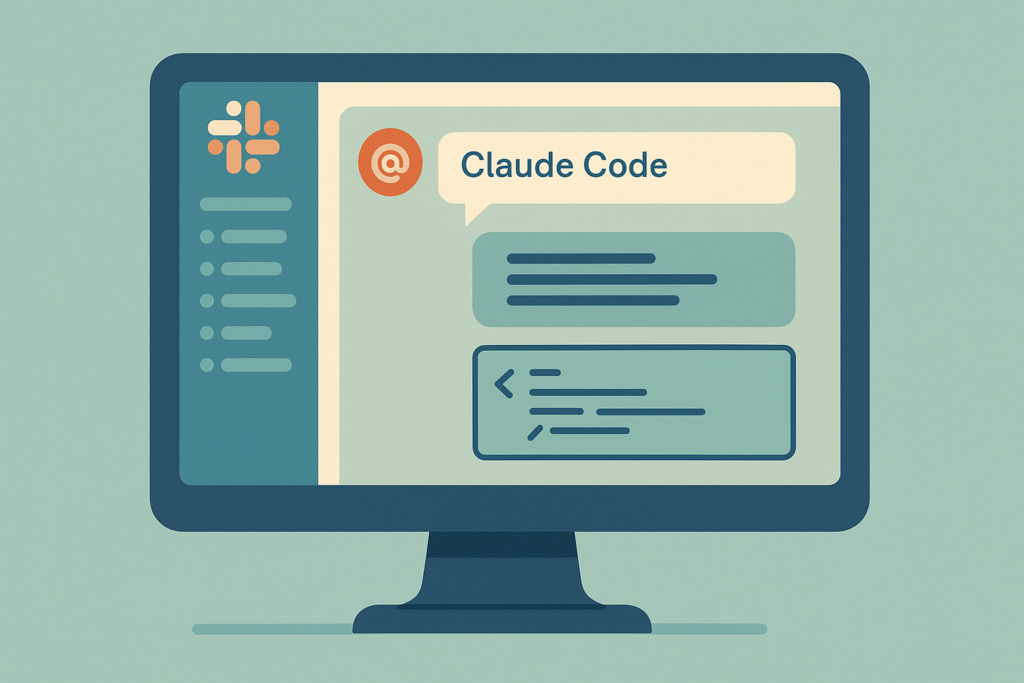 Slack interface displaying Claude Code integration for coding tasks.