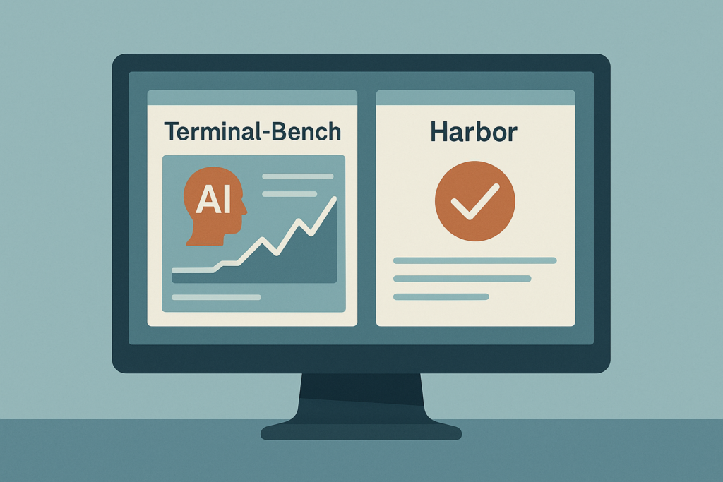 Computer screen showing Terminal-Bench 2.0 and Harbor interfaces.